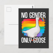 No Gender Goose LGBTフラグゲイレズビアンプライド ポストカード (正面/裏面)