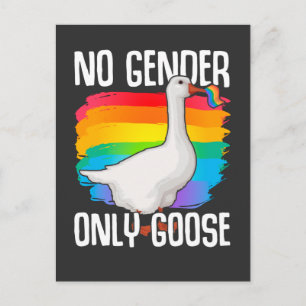 No Gender Goose LGBTフラグゲイレズビアンプライド ポストカード