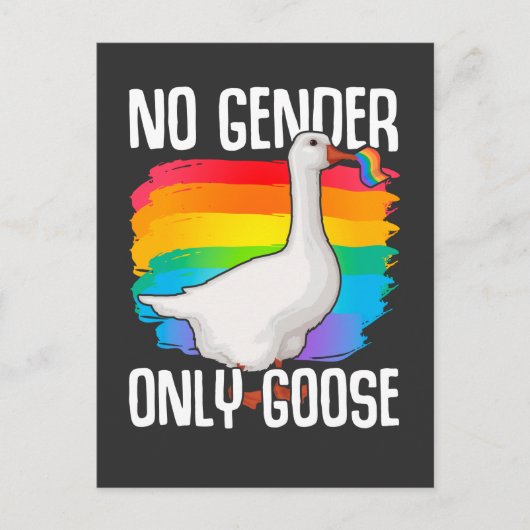 No Gender Goose LGBTフラグゲイレズビアンプライド ポストカード (正面)
