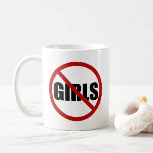 No Girls Allowedサインタイポグラフィマグカップ コーヒーマグカップ