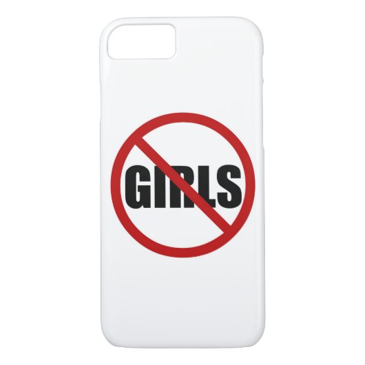 No Girls AllowedサインタイポグラフィiPhoneケース Case-Mate iPhoneケース (裏面)
