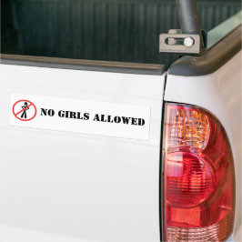 No Girls Allowedバンパーステッカー バンパーステッカー