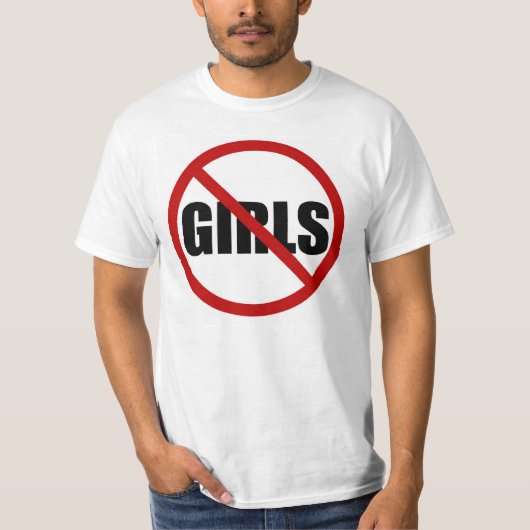 No Girls Allowed Sign Statementメンズティーシャツ Tシャツ (正面)