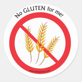 「No Gluten for me」ラベル ラウンドシール