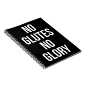No Glutes No Glory、女性のトレーニング 感動的 ノートブック (右側)