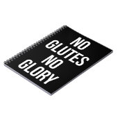 No Glutes No Glory、女性のトレーニング 感動的 ノートブック (左側)