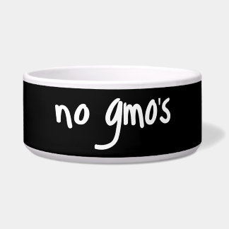 No GMOのヘルシードッグフードプロモーションブラック ボウル