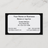 No GMOのヘルシー食べ食品プロモーションブラック 名刺 (裏面)