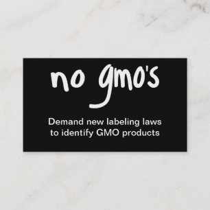 No GMOのヘルシー食べ食品プロモーションブラック 名刺
