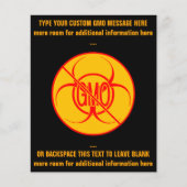 No GMOフライヤー生物学的災害［有害物質］パーソナライズされたGMOフライヤー チラシ (正面)