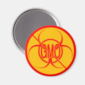 No GMOマグネット生物学的災害［有害物質］No GMO冷蔵庫用マグネット マグネット (正面/裏面)