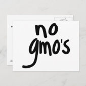 No GMO食品添加物プロモーションホワイト 案内ポストカード (正面/裏面)