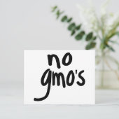 No GMO食品添加物プロモーションホワイト 案内ポストカード (スタンド正面)