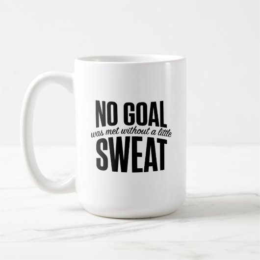No Goal Met Minimalist Accountability & Success Mi コーヒーマグカップ (左)
