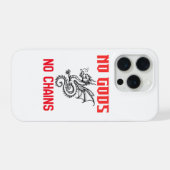 No Gods No Chains Dragon Illustration iPhone Case  iPhoneケース (裏面横)