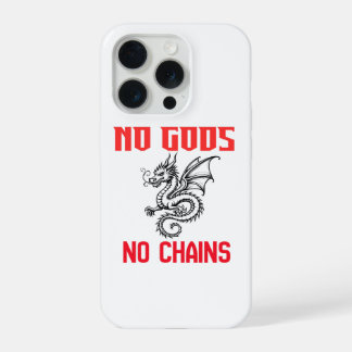 No Gods No Chains Dragon Illustration iPhone Case  15 Proケース