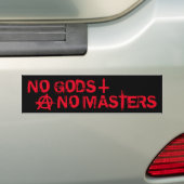 No Gods No Masters Anarchy Bumper Stecler バンパーステッカー (車上)