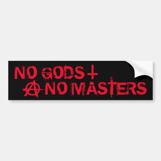 No Gods No Masters Anarchy Bumper Stecler バンパーステッカー (正面)