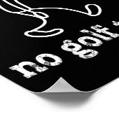 No Golf Today悲しいスおもしろいティックマンゴルファーのユーモアゴルフ ポスター (角)