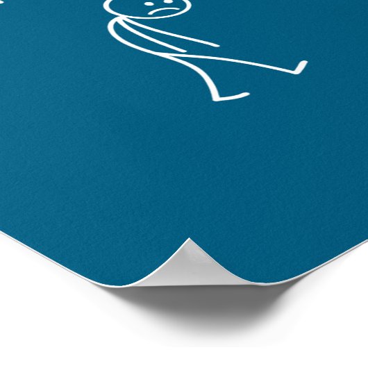 No Golf Today, Funny Sad Golfer Design For Golf Lo ポスター (角)