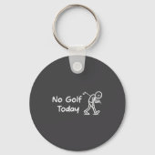 No Golf Today Funny Sad Graphic Stickman Golfer Fi キーホルダー (正面)