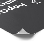 No Golf Today Funny Sad Graphic Stickman Golfer Fi ポスター (角)