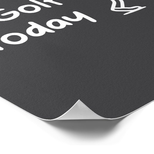 No Golf Today Funny Sad Graphic Stickman Golfer Fi ポスター (角)