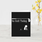 No Golf Today Funny Sad Stickman Golf Lover Golfer カード (黄色い花)