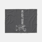 No Golf Today Funny Sad Stickman Golfer Men Women  フリースブランケット (正面(横))