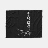 No Golf Today Funny Sad Stickman Golfer Men Women  フリースブランケット (正面(横))