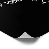 No Golf Today Funny Sad Stickman Golfer Men Women  ポスター (角)