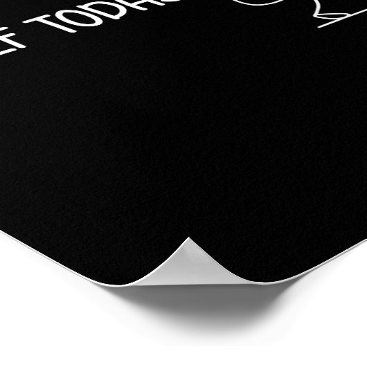 No Golf Today Funny Sad Stickman Golfer Men Women  ポスター (角)