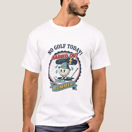 No Golf Today | Funny Vintage Cartoon Golfer Tシャツ (正面)