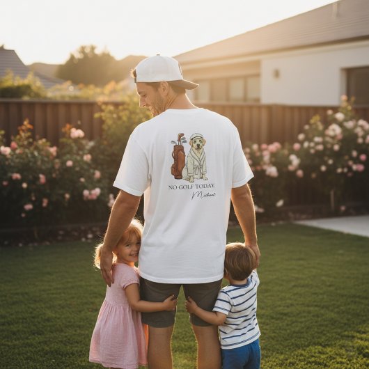 No Golf Today Labrador Personalized Men's T-Shirt Tシャツ