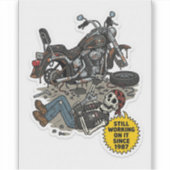 No GPS Needed Biker Sticker — Lost In The Ride Dec シール (正面)