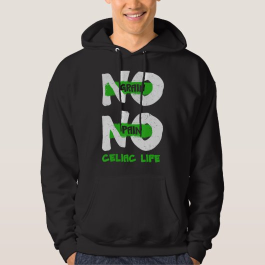 No Grain No Pain Celiac病認識度月 パーカ (正面)