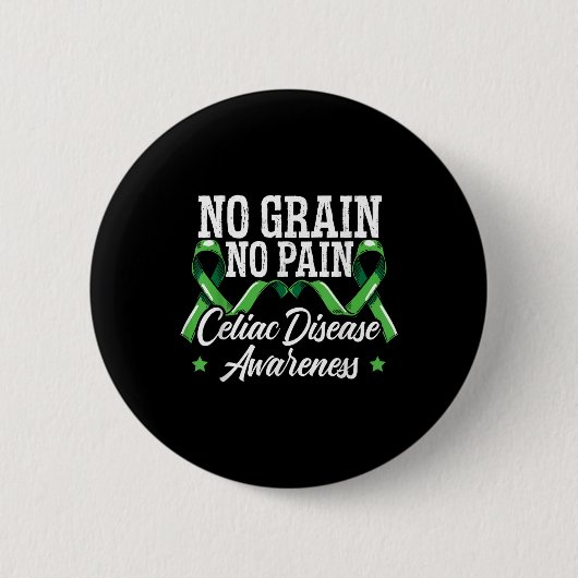 No Grain No Pain Celiac病認識度月 缶バッジ (正面)
