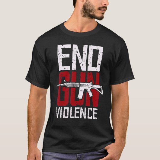 No Gun認識度日Enough End Gun Warvirance Gun R Tシャツ (正面)