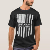 No Guns Just Guts Correctional Officer Flag Tシャツ (正面)