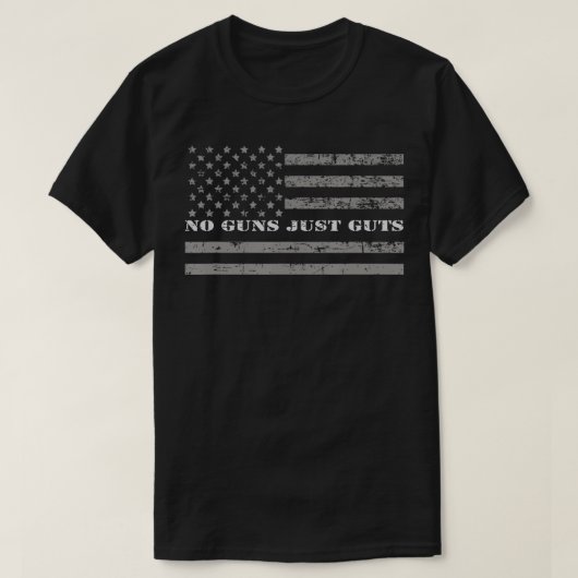 No Guns Just Guts Correctional Officer Flag Tシャツ (デザイン正面)