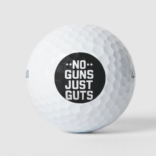 No Guns Just guts Corrections Officer ゴルフボール (正面)