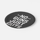 No Guns Just guts Corrections Officer ペーパープレート (アングル)