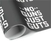 No Guns Just guts Corrections Officer ラッピングペーパー (ロールコーナー)