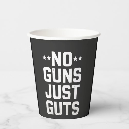 No Guns Just guts Corrections Officer 紙コップ (正面)