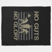 No Guts No Glory フリースブランケット (正面(横))