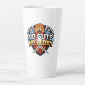 No Guts, No Glory: Motivational & Success Mindset カフェラテマグ (正面)
