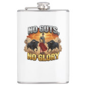 No Guts, No Glory: Motivational & Success Mindset フラスク (正面)