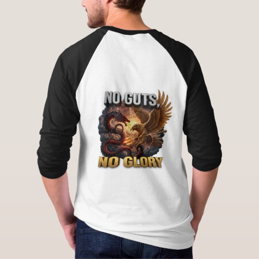 No Guts, No Glory: Motivational & Success Mindset Tシャツ (裏面)