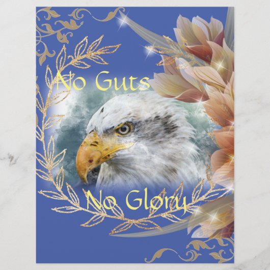 No Guts No Glory Poetryパーソナライズされた紙 (正面)