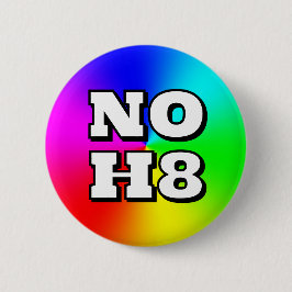 NO H8 （単語を変更できる） 缶バッジ